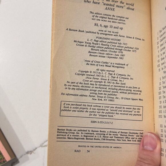 Vintage Anne of Green Gables Book Set 1-4 - Picture 10 of 16